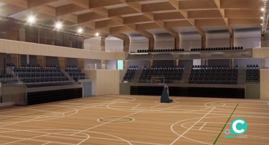 Imagen recreada del interior de la futura instalación deportiva