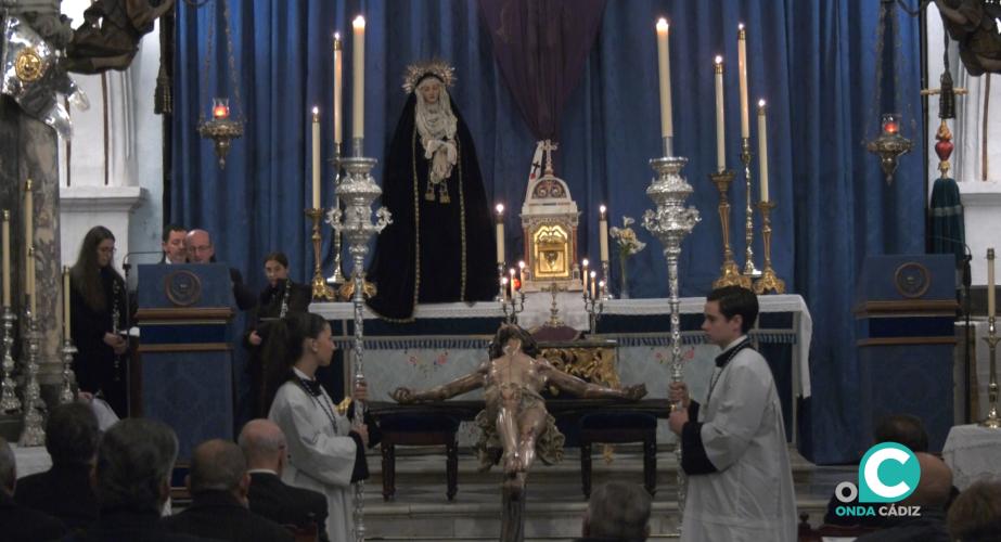 La imagen del Santísimo Cristo del Perdón en la iglesia de San Juan de Dios. 