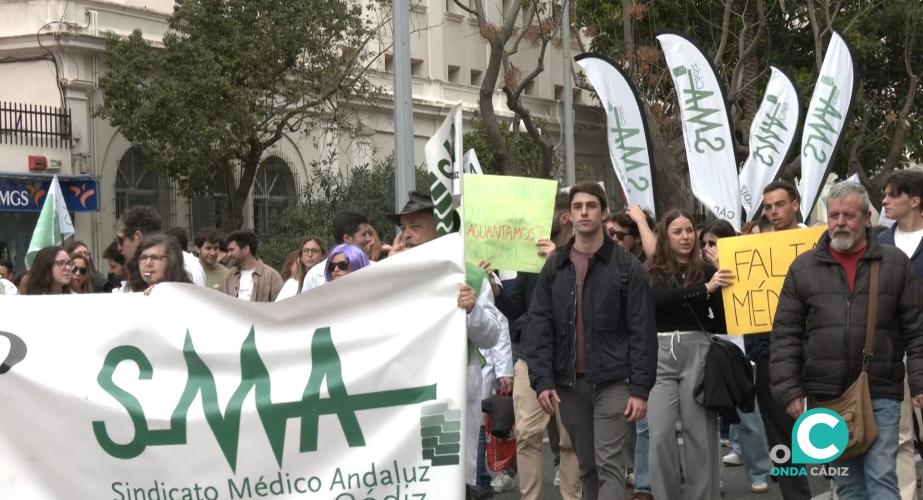 Manifestación de profesionales médicos en la anterior semana de huelga. 