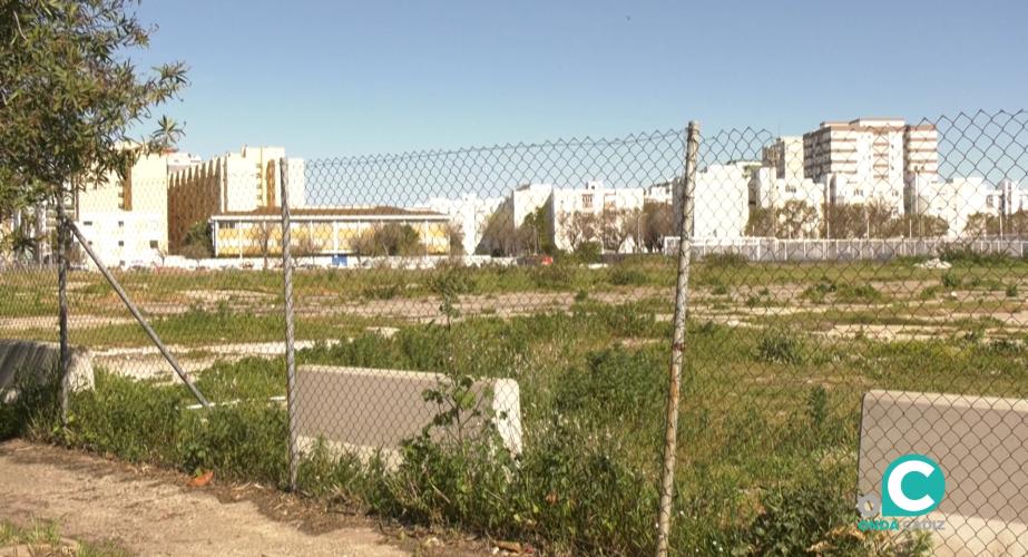 Solar donde se construirá el nuevo hospital de Cádiz. 