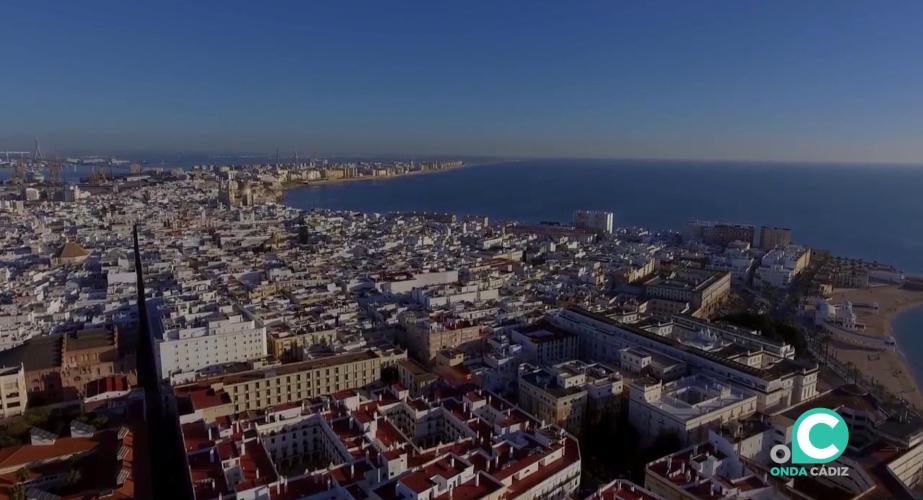 Vista aérea de la ciudad de Cádiz