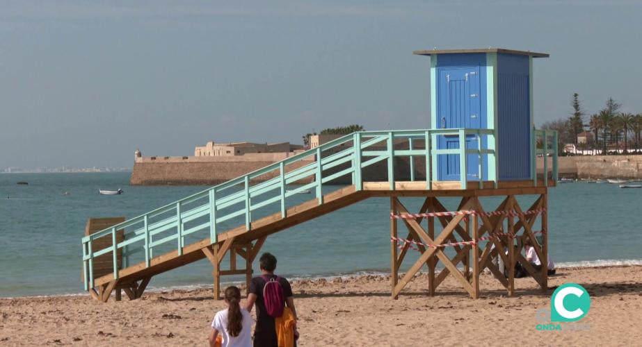 El nuevo equipamiento listo para su uso a la orilla de la playa viñera