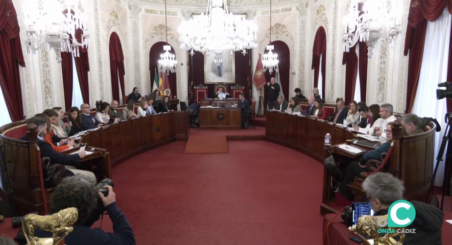 El arco plenario del Ayuntamiento durante el debate de este jueves