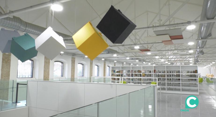 Interior de la primera fase de los Depósitos de Tabacalera, que abrirá al público esta tarde.