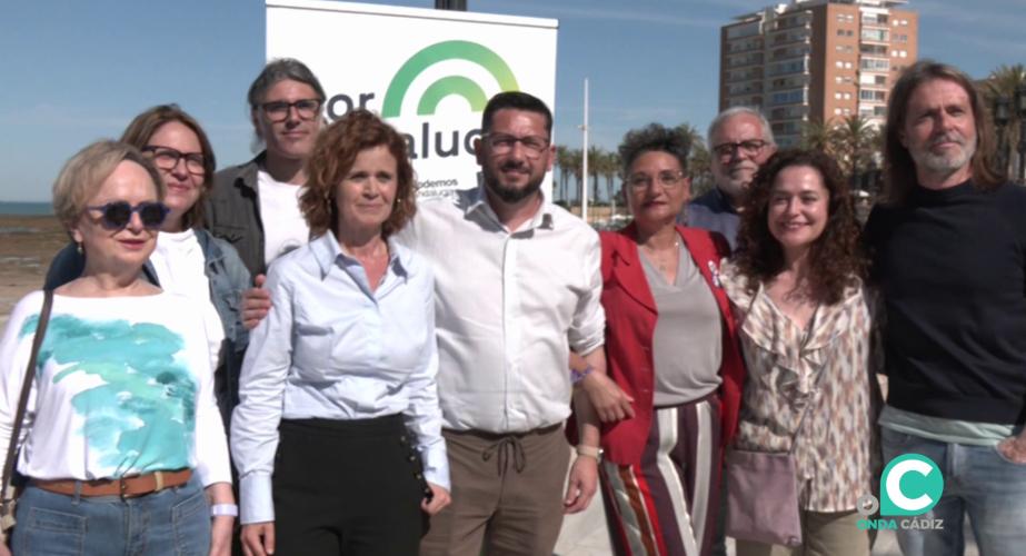 Acto de los integrantes en la lista para los comicios andaluces celebrado en la capital gaditana