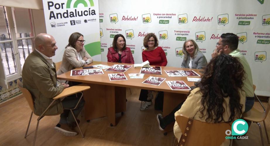 Un momento del encuentro d este viernes en la sede del formación provincial