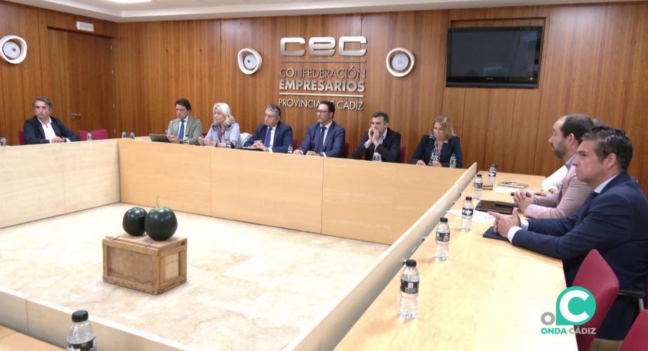 Un momento del encuentro celebrado este lunes en la CEC