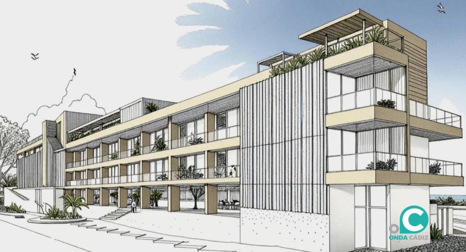 Imagen del futuro hotel Puerto América.