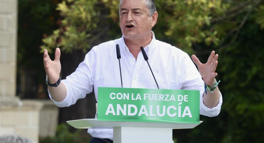 Sanz durante un acto de la pasada campaña electoral en Andalucía