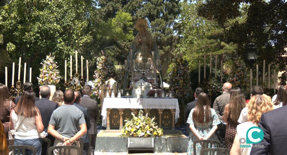 Imagen de la Virgen del Patrocinio en la Alameda 
