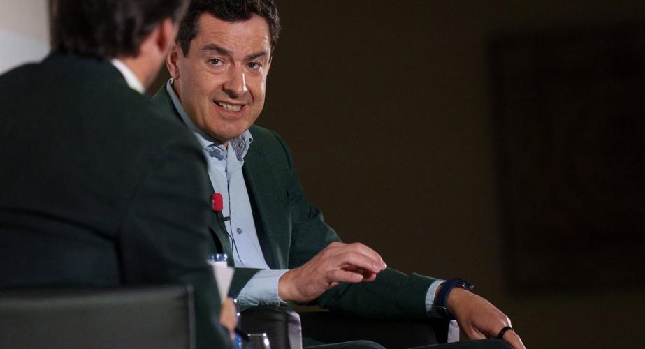 El presidente del PP-A y candidato a la reelección como presidente de la Junta este viernes en Cádiz