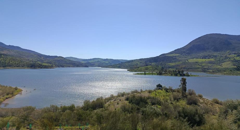 Vista del embalse de Zahara-El Gastor el pasado mes de marzo.