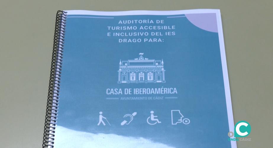 Imagen de la auditoría pionera en Cádiz sobre accesibilidad elaborada por estudiantes del IES Drago.