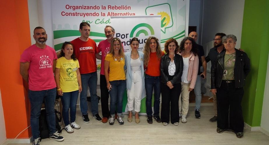 Sira Rego con representantes del sector educativo de Infantil.