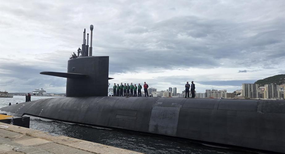 Un sumergible de tipo Ohio en el muelle gibraltareño