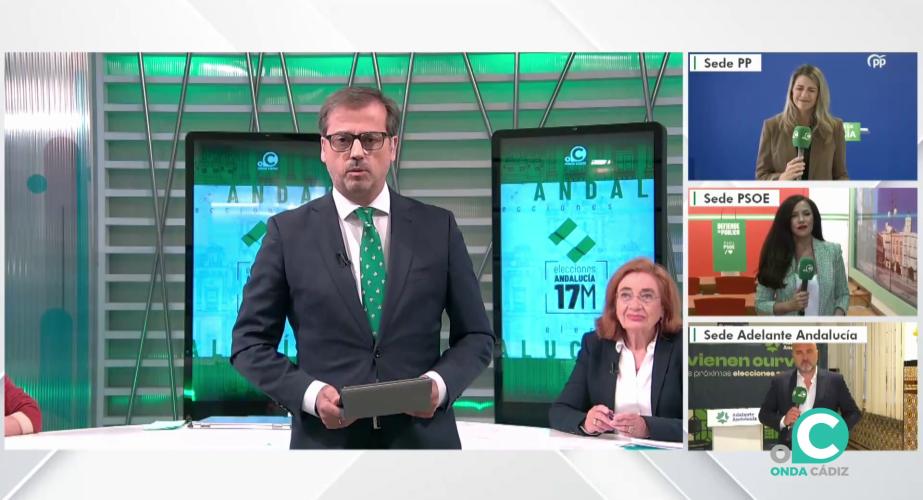El espacio contó con distintas conexiones en los partidos políticos en la noche electoral