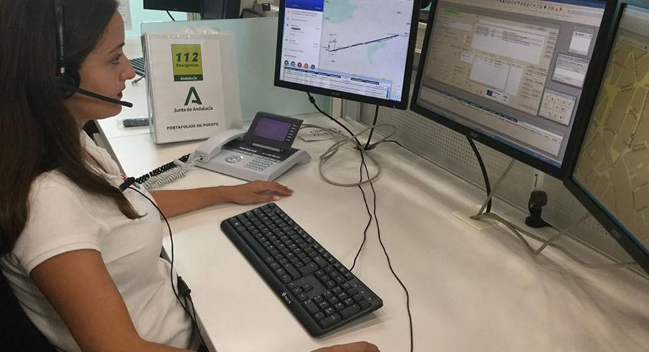 Operadora de la Sala 112 en una imagen de archivo