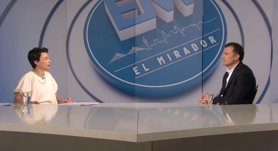 Momento de la entrevista de Bruno García en Onda Cádiz TV