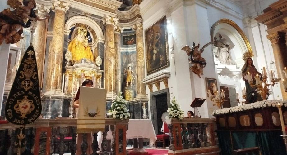La imagen saldrá en procesión de alabanza este miércoles acompañada por la banda de música Ciudad de Cádiz
