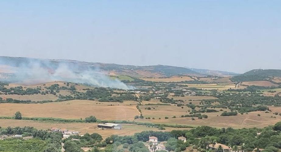 Humo procedente del lugar del siniestro