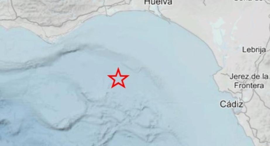 Imagen del terremoto registrado en el Golfo de Cádiz.