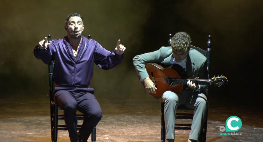 David Palomar durante un momento de su actuación 
