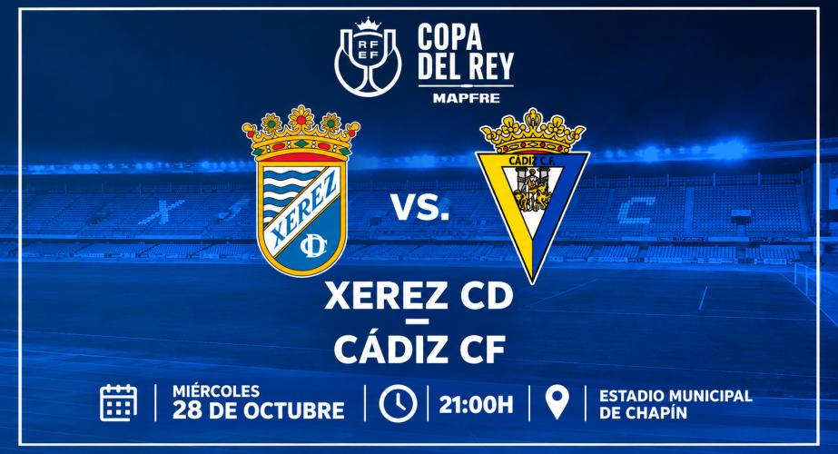 Xerez CD y Cádiz CF se medirán en Copa del Rey