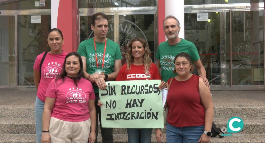 Nueva concentración a las puertas del IES Alberti.