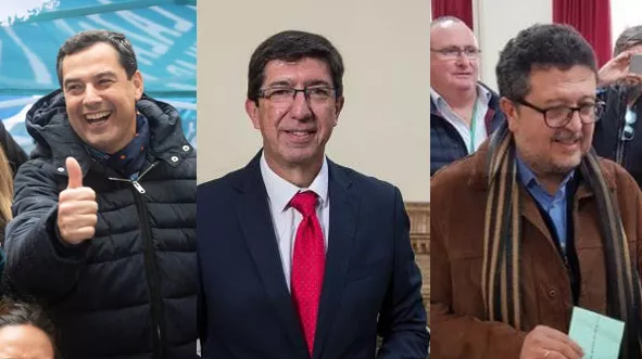 Juan Manuel Moreno, Juan Marín y Francisco Serrano noticias cadiz ganadores.jpg