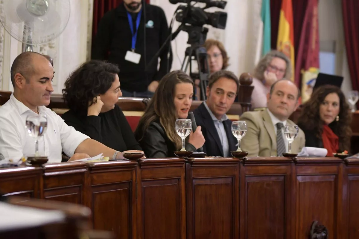 La concejal del PP Maite González interviene durante un Pleno noticias cadiz Maite González pleno.jpg