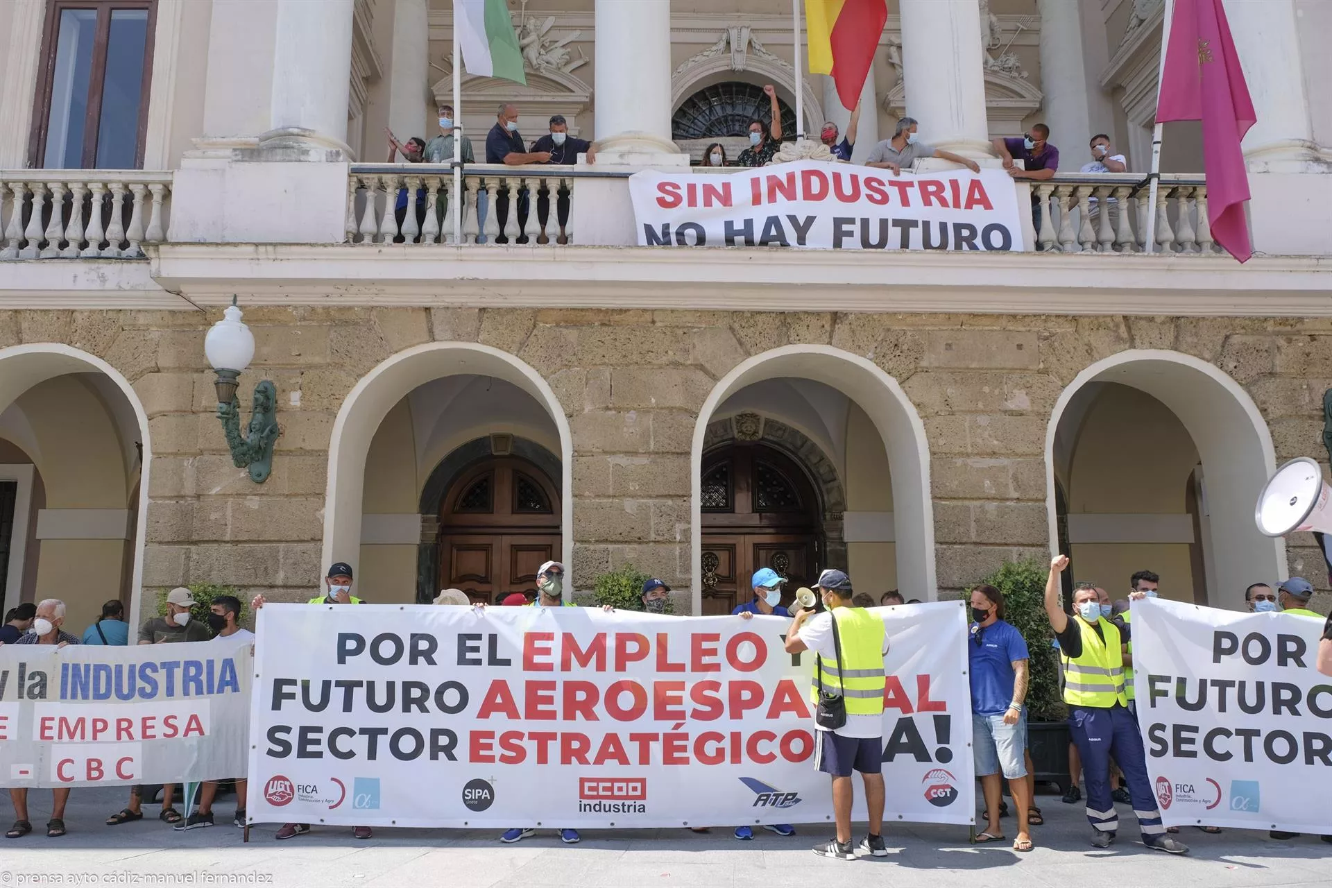 Imagen de la manifestación celebrada el jueves 23 en Cádiz airbus_3.jpg