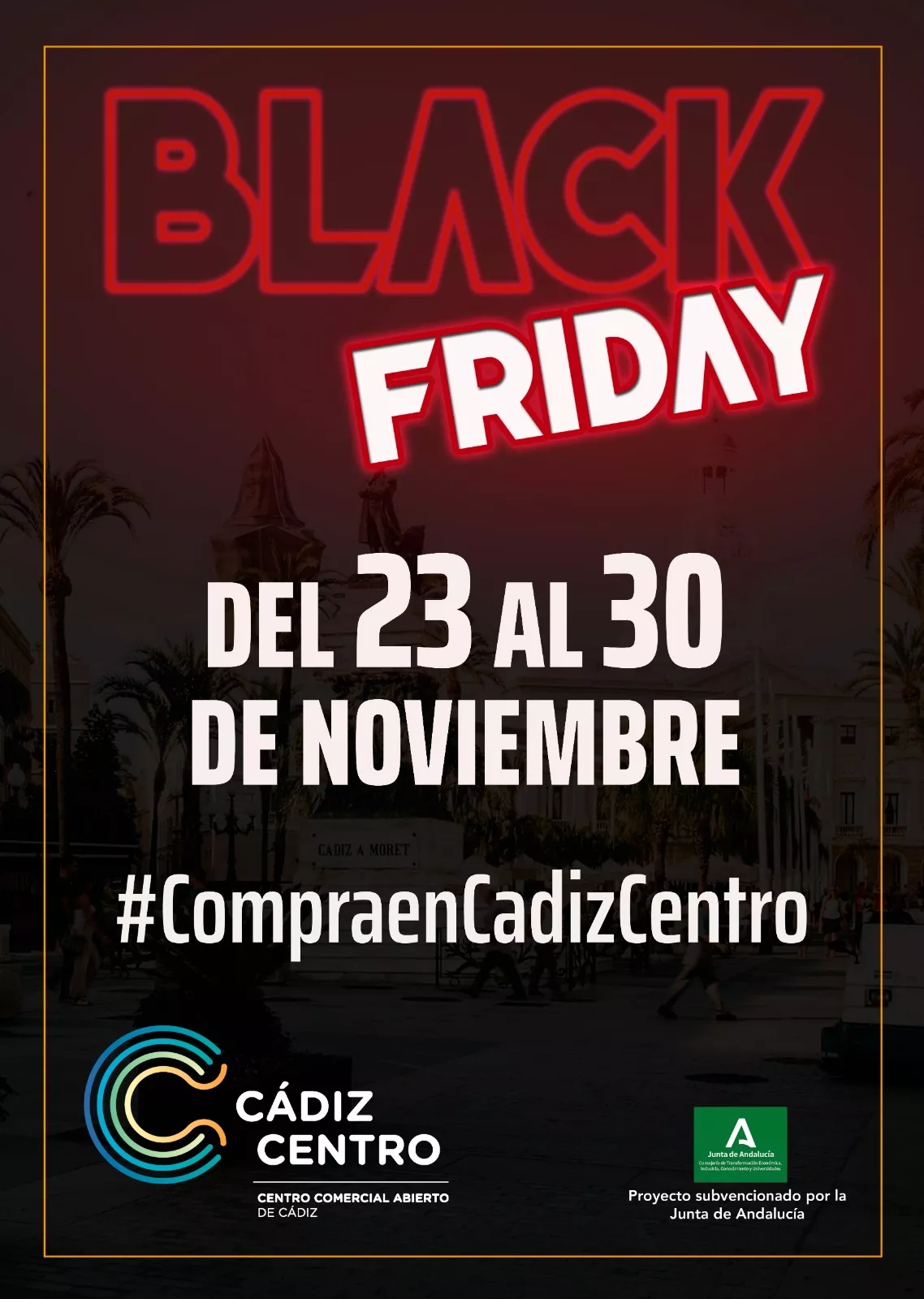 Cartel promocional de Cádiz Centro Comercial Abierto