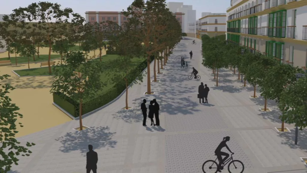 La peatonalización de plaza de España abrirá el espacio al puerto aumentando las zonas verdes y el arbolado