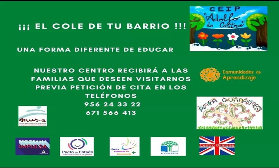 Uno de los carteles de la campaña municipal en favor de la escuela pública