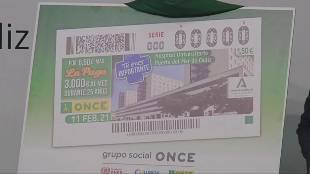 El cupón de la Once dedicado al Hospital 'Puerta del Mar'