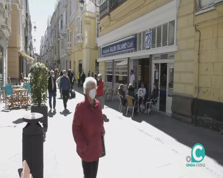 El Salón Heladería Los Italianos en la Calle Ancha de la ciudad