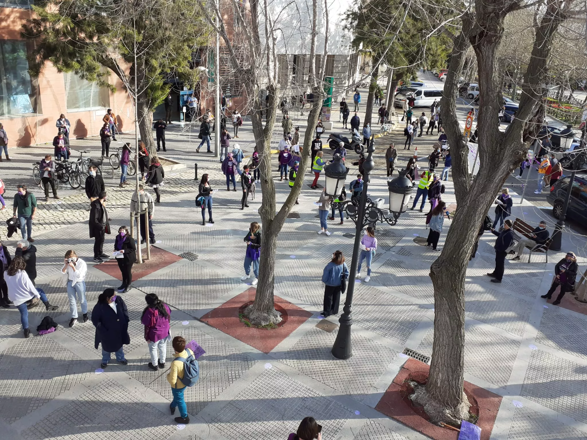 Concentración del 8M en plaza de España