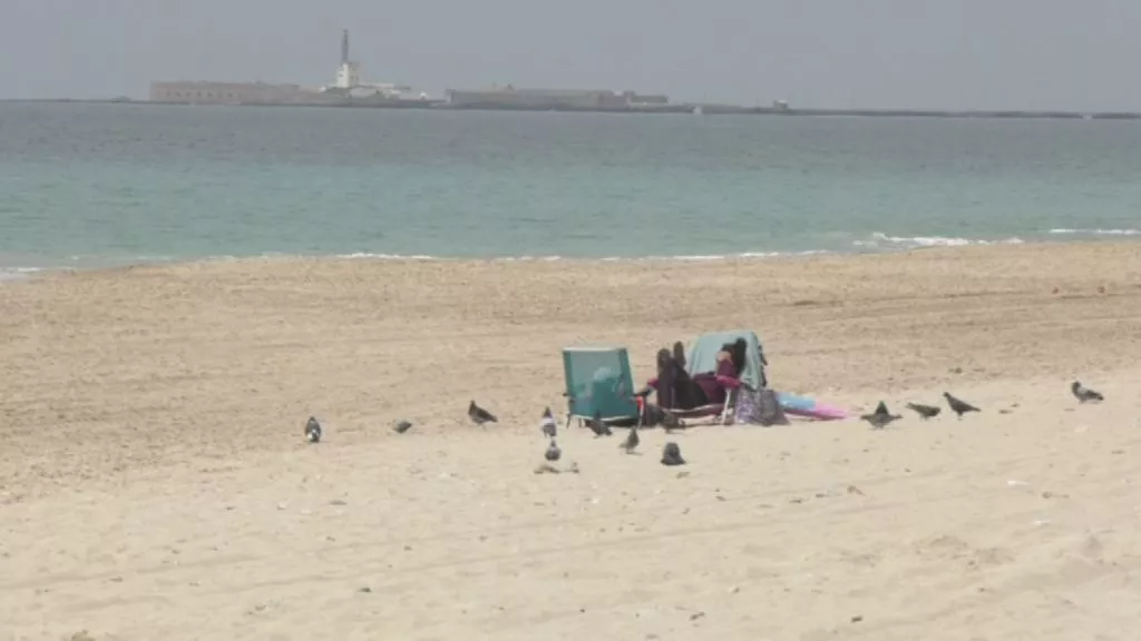 Imagen de la playa esta mañana