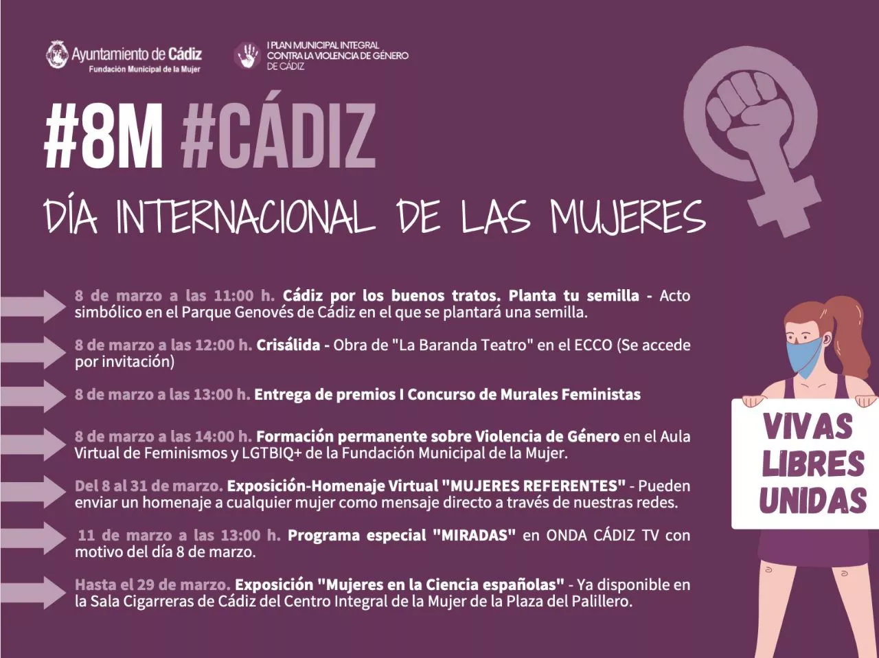 Programa municipal de actos por el Día de la Mujer