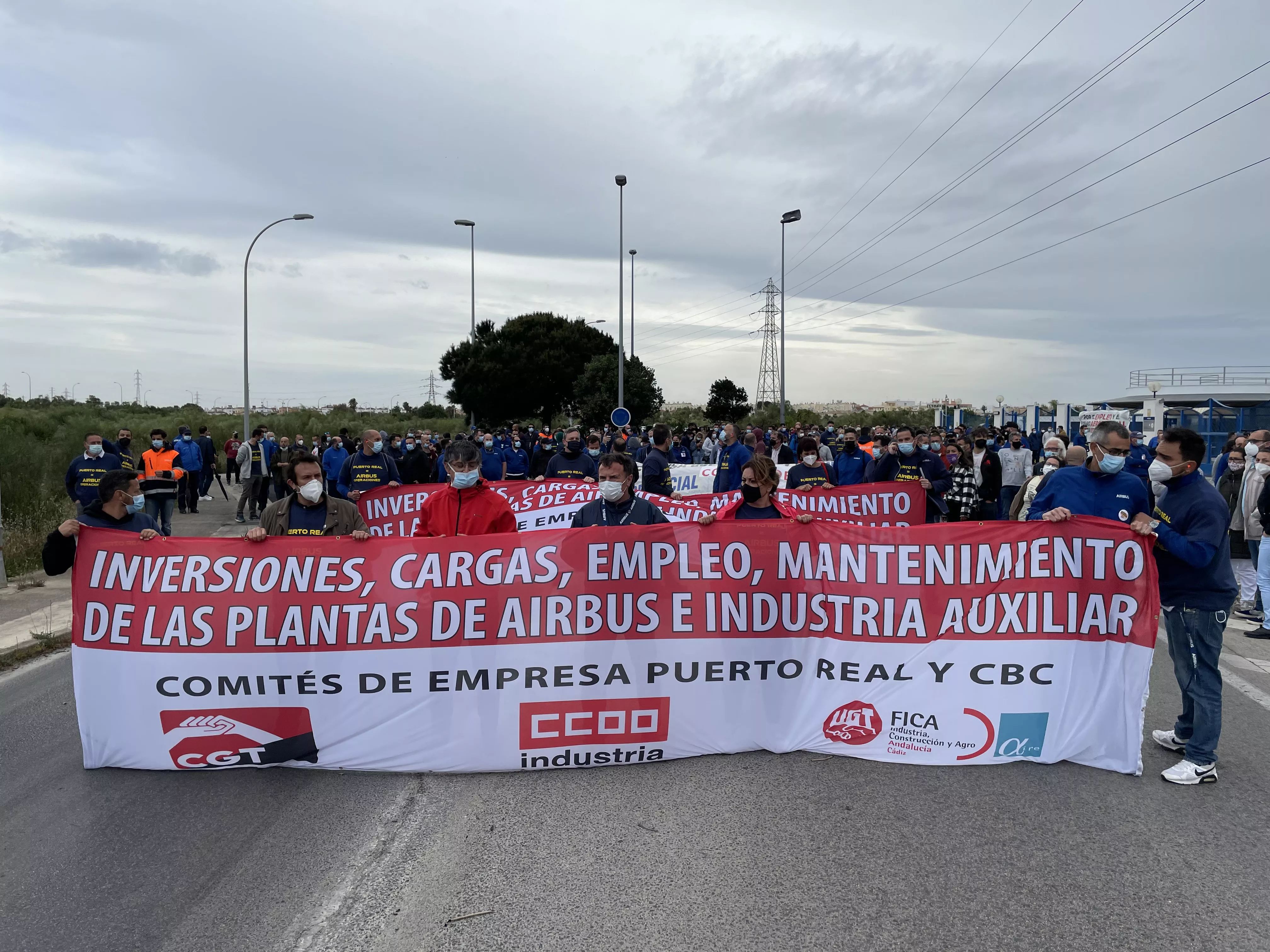 Manifestación de Airbus 