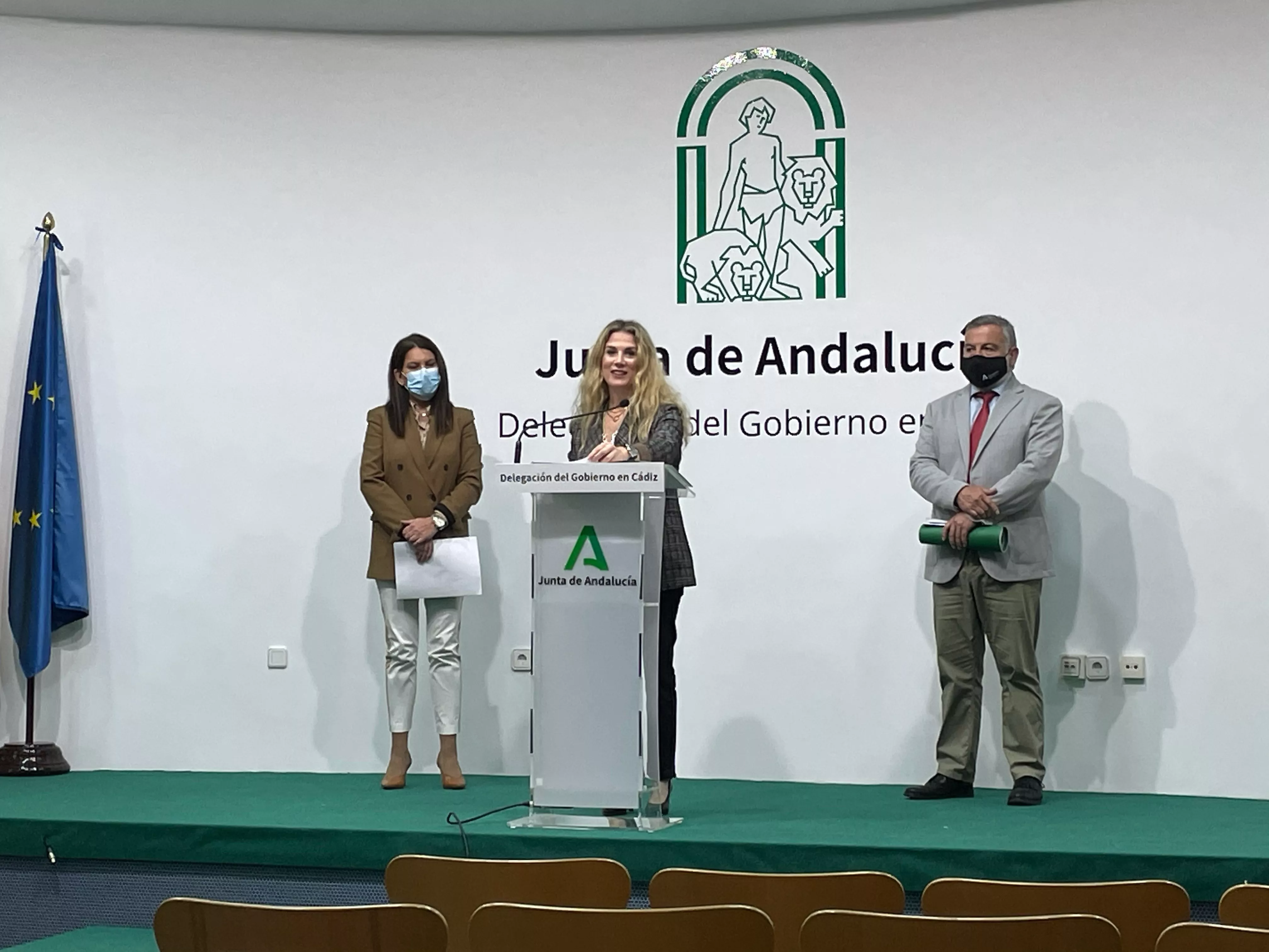 Ana Mestre en su comparecencia ante los medios