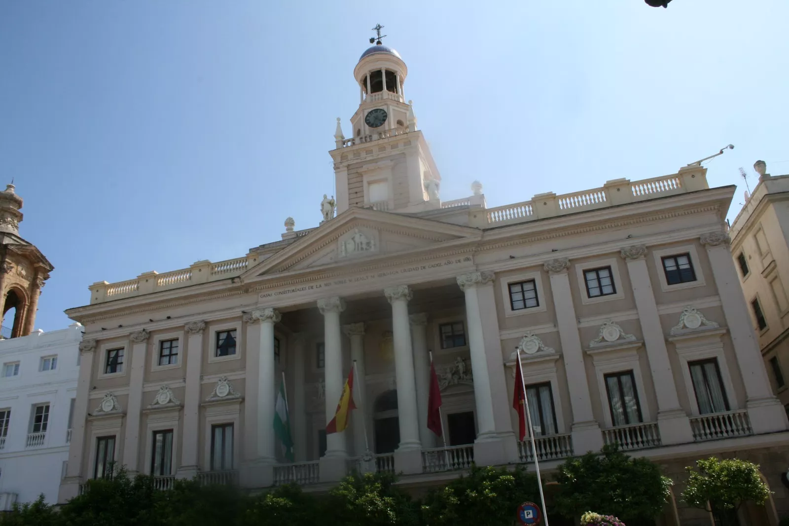 Fachada del Ayuntamiento de Cádiz