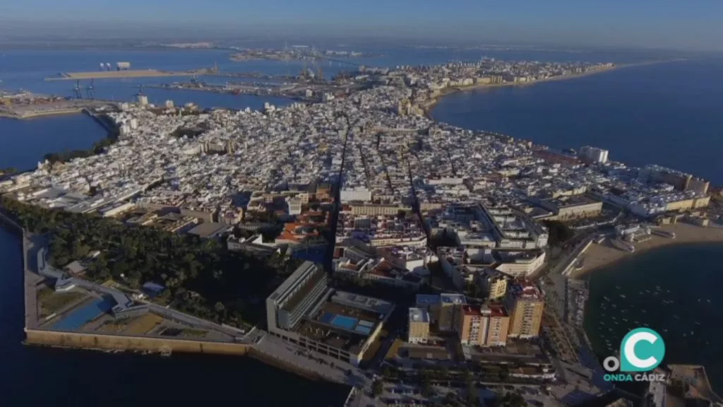 Vista área de Cádiz 