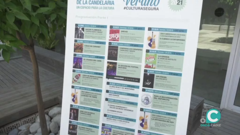 Imagen del cartel con la programación del Baluarte de la Candelaria 