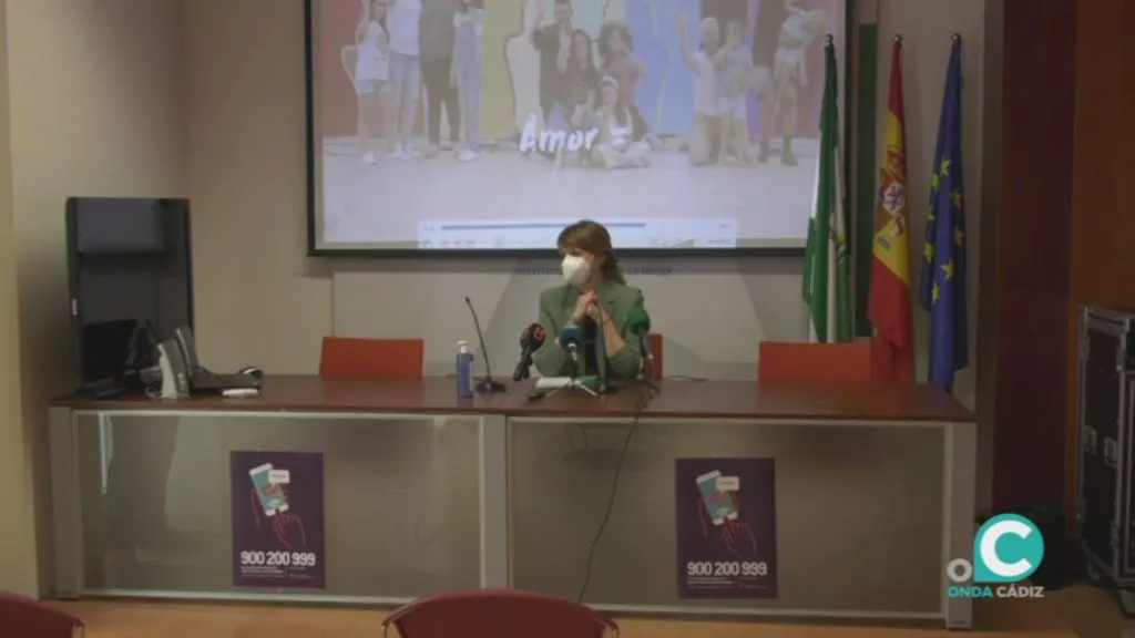 Ana Fidalgo durante la presentación de la campaña “Familias con Orgullo”