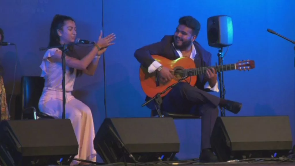 Esmeralda Rancapino durante su actuación en el ciclo Cádiz Flamenco 