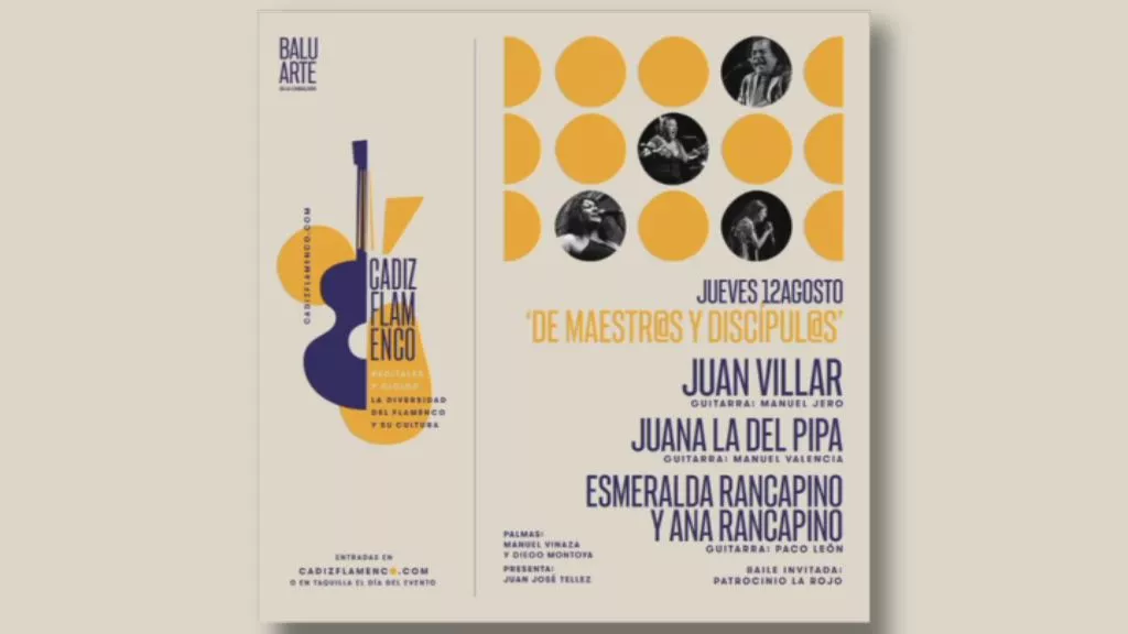 Cartel de la  última sesión de Cádiz Flamenco 