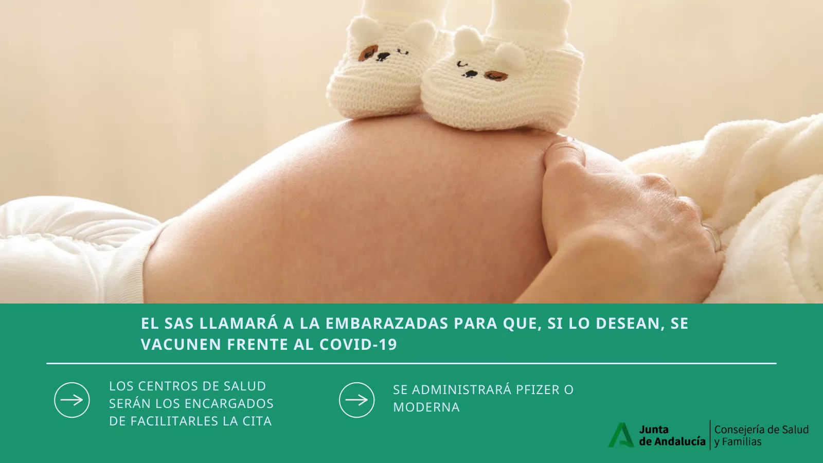 El SAS llamará a las mujeres embarazadas para que se vacunen contra el  Covid-19 - Portavoz del Gobierno Andaluz