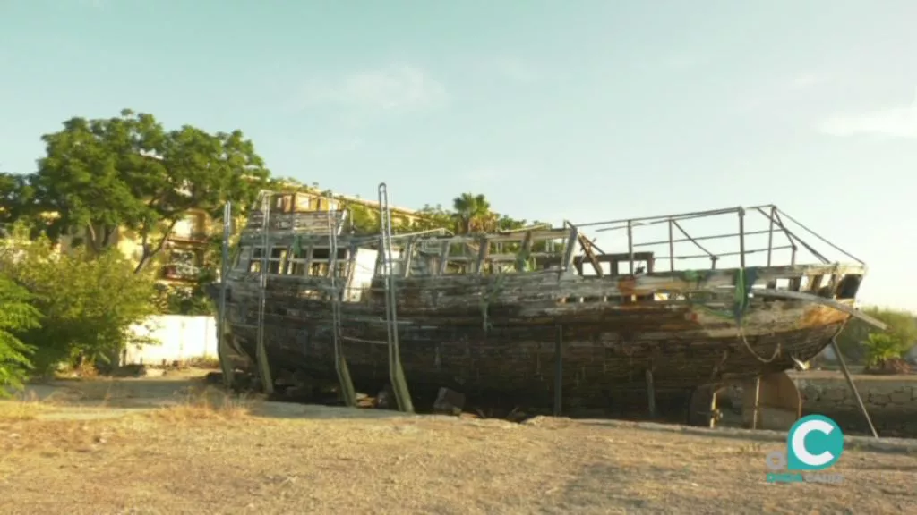 Imagen actual del vaporcito en un varadero de El Puerto de Santa María