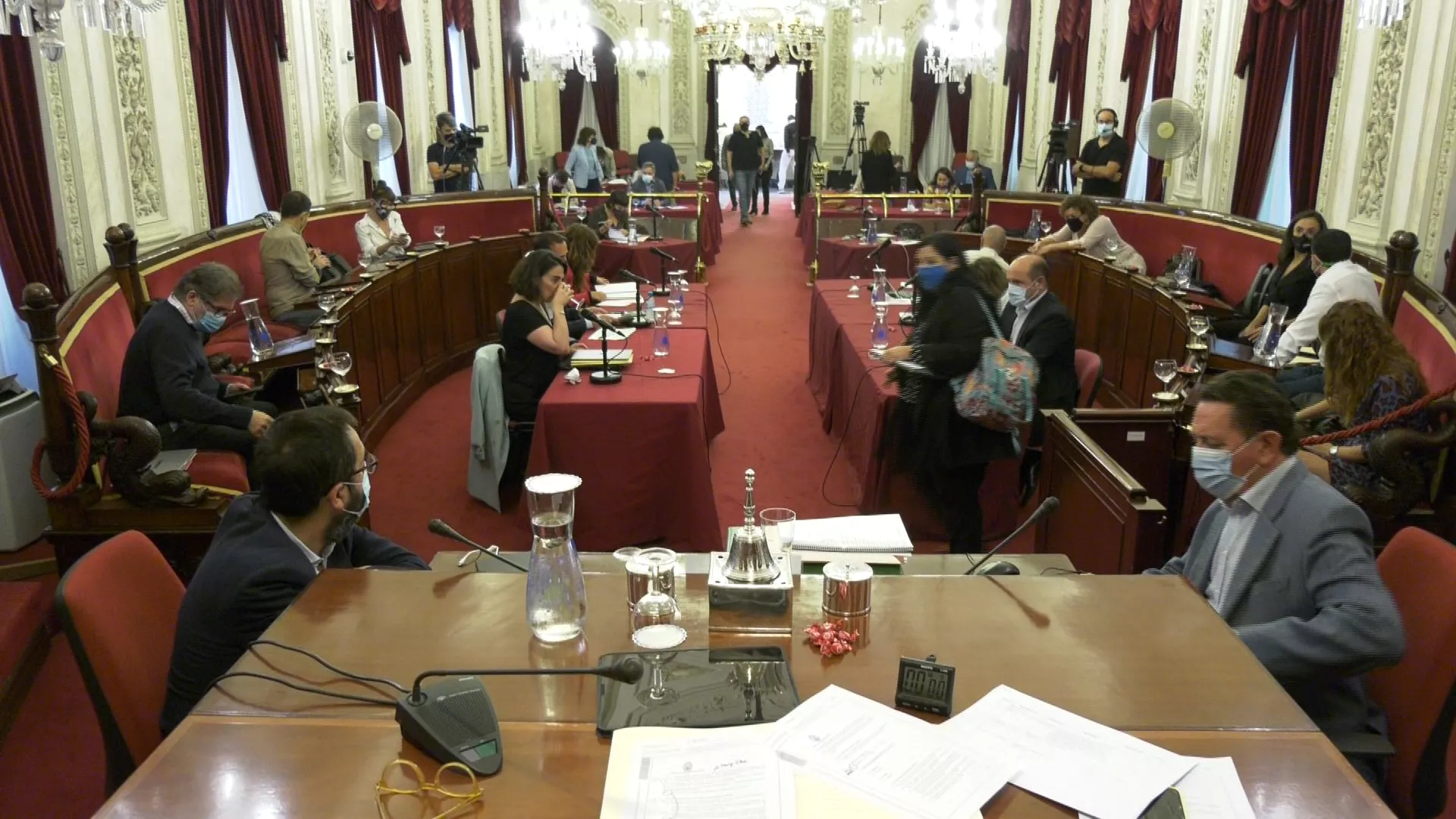 Imagen del pleno ordinario de octubre celebrado presencialmente en el Ayuntamiento  de Cádiz